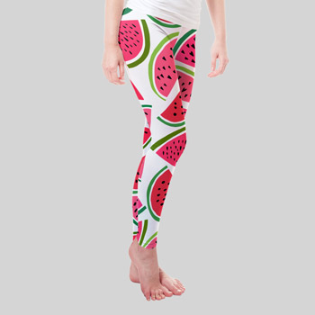 leggins printed with watermelon pattern